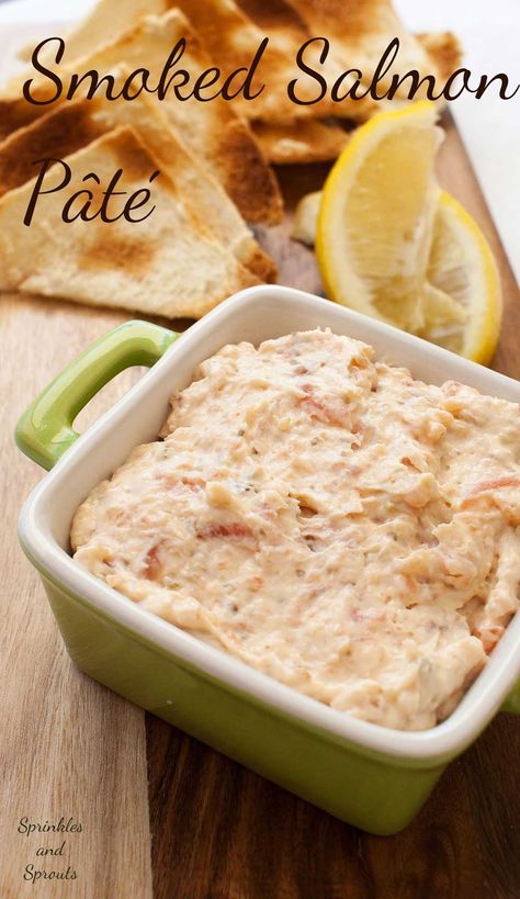 Smoked Salmon Pâté. A delicious and rich pâté, perfect for entertaining. Salmon Mousse Recipes, Smoked Salmon Terrine, Salmon Pate, Salmon Terrine, Smoked Salmon Pate, Side Dishes For Salmon, Salmon Dip, Smoked Salmon Dip, Sea Food Salad Recipes