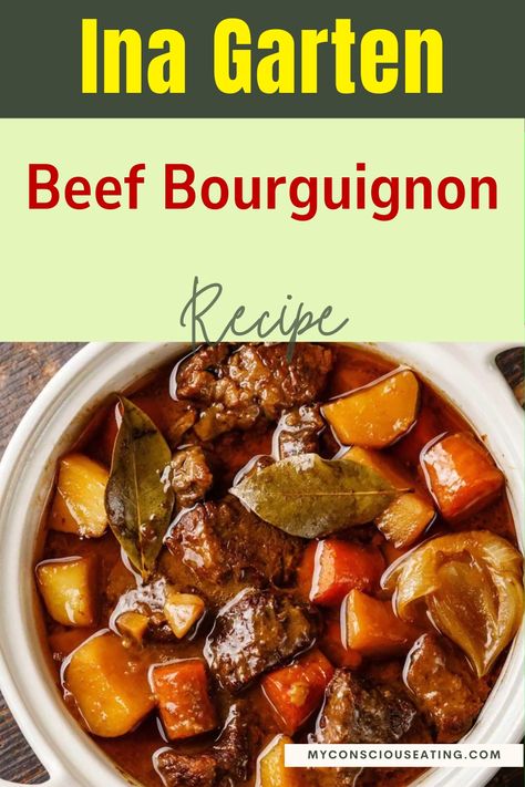 Beef bourguignon with a sprinkle of parsley Ina Beef Bourguignon, Ina Garten’s Beef Bourguignon, Ina Garten's Beef Bourguignon, Beef Bourginon Recipe Slow Cooker, Ina Garten Recipes Thanksgiving, Beef Bourguignon Ina Garten Recipe, Ins Garten Recipes, Ina Garten Beef Bourguignon, Best Beef Bourguignon Recipe