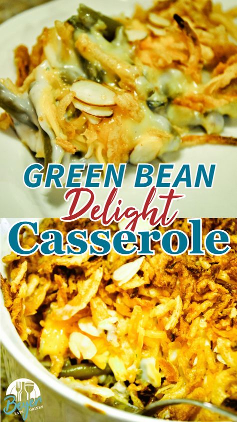 This Green Bean Delight Casserole is the ultimate comfort food for your holiday table! 🥘 Made with tender green beans, a creamy sauce, and topped with crispy onions, it’s a family favorite that’s perfect for Thanksgiving or any gathering. 💚 Get the easy recipe on Beyer Beware and make your next meal unforgettable!  #GreenBeanCasserole #ThanksgivingRecipes #HolidayCasserole #EasyDinnerRecipes #ComfortFood #CasseroleRecipe #FamilyFavorites #FoodBlog #HolidayCooking Green Bean Caserol, Traditional Green Bean Casserole Recipe, Original Green Bean Casserole, Balsamic Chicken Marinades, Thanksgiving With Friends, Traditional Green Bean Casserole, Holiday Casseroles, Best Green Bean Casserole, Green Bean Casserole Recipe