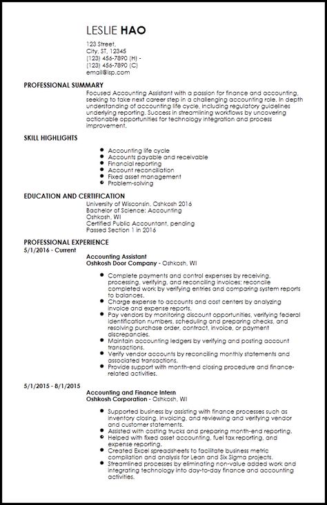 Free Entry-Level Accounting & Finance Resume Examples | Resume-Now Cool Resume, Finance Resume, Intern Resume, Accounting Cycle, Accountant Resume, Internship Resume, Job Resume Samples, Marketing Resume, Entry Level Resume