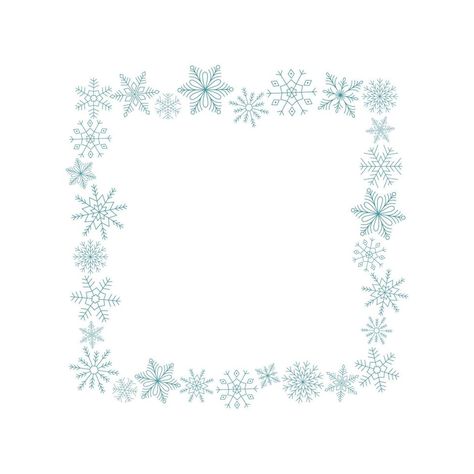 Square frame of blue snowflakes. Template for winter design. Snowflakes Template, Winter Border, Snowflake Pictures, Square Border, Snowflake Template, Picture Frame Designs, Blue Snowflakes, Winter Design, Winter Themed