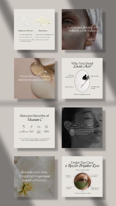 Grow your skincare business with luxury esthetician Instagram templates. Get high-quality, aesthetic posts that will help you reach more clients and grow your #Luxury_Esthetician #Coach_Aesthetic #Web_Graph #Carousel_Template Luxury Esthetician, Web Graph, Coach Aesthetic, Beauty Social Media, Esthetician Instagram, Skincare Business, Aesthetic Post, Cohesive Instagram Feed, Skincare Instagram