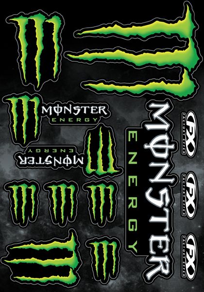 Monster Sticker Sheet 2 Monster Energy Drink Logo, Monster Company, Motocross Stickers, Monster Energy Girls, Rockstar Energy Drinks, Monster Energy Drink, Monster Stickers, Drink Stickers, Sticker Bomb