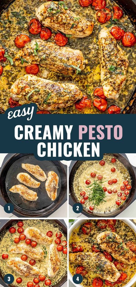 Whip up this Creamy Pesto Chicken for a quick, delicious dinner that's sure to impress! Easy, flavorful, and perfect for any night of the week. #PestoChicken #EasyDinners #JoCooks Creamy Garlic Pesto Chicken, Pesto Chicken Thighs, Garlic Pesto Chicken, Pesto Chicken Recipe, Lemon Basil Pesto, Lemon Pesto Chicken, Creamy Pesto Chicken, Pesto Aioli, Basil Pesto Chicken