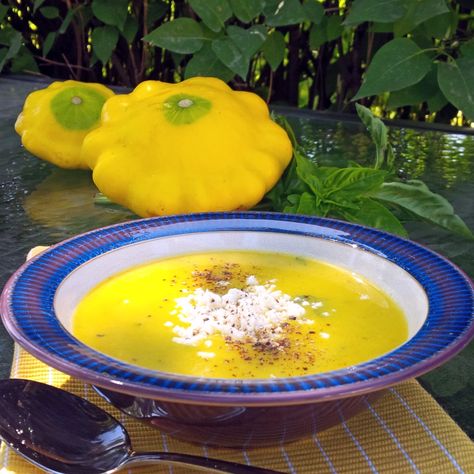 Patty Pan Squash Soup Recipe, Winter Chili, Squash Patties, Pan Squash, Healthy Squash Recipes, Pattypan Squash, Baked Squash, Squash Soup Recipe, Csa Recipes