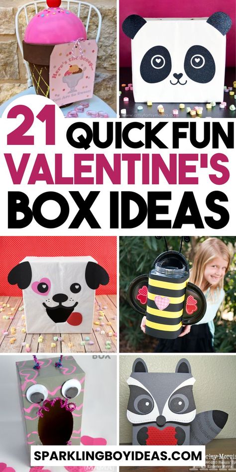 Discover easy Valentine box ideas to make this Valentine's Day extra special! Dive into our DIY Valentine's gift boxes, perfect for loved ones. Explore romantic Valentine's boxes, easy Valentine's Day projects, and handmade gift boxes that add personal flair. Get creative with kids' Valentine box crafts and printable templates. Whether you're crafting a Valentine's Day card box, a treat box, or a personalized gift box for him or her, find unique and cute ideas. Try these DIY Valentine's Boxes. Easy Valentines Day Boxes, Diy Valentine's Mailbox, Homemade Valentine Boxes, Box Ideas For Kids, Valentine Box Ideas, Girls Valentines Boxes, Valentine Boxes For School, Diy Valentines Box, Kids Valentine Boxes