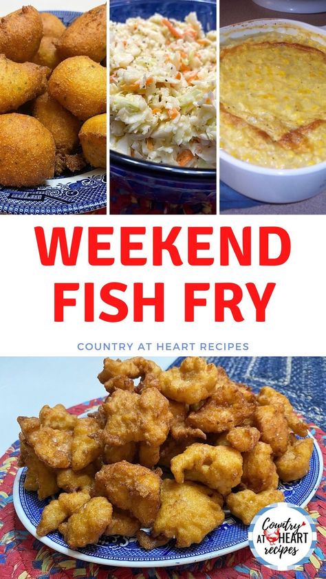 Fried Fish Dinner Ideas Sides, Fish Fry Side Dishes, Fish Fry Menu, Fish Fry Sides, Fish Fry Party, Dinners Family, Oven Fried Fish, Side Dishes For Fish, Family Dinner Night