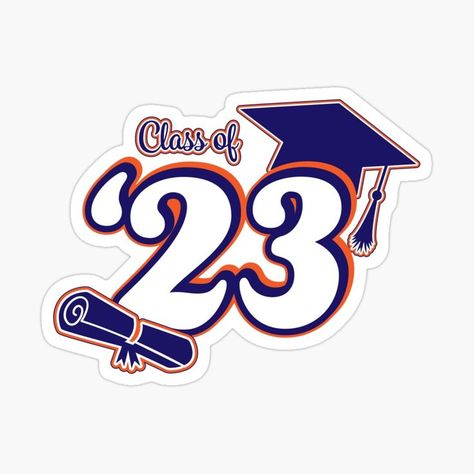 Class Of 2023 Sticker, Graduation Party Photo Booth Props, Graduation Cap And Diploma, Cap And Diploma, Senior Class Shirts, Graduation Wallpaper, 2023 Sticker, Graduating College, Class Of 2023 Graduation