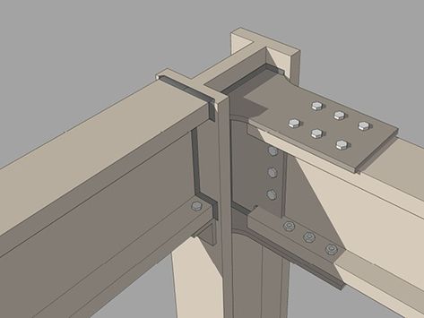 Steel Details Steel Conection, Steel Architecture, Steel Structure Buildings, Steel Frame House, Steel Trusses, Steel Frame Construction, Steel Detail, Steel Beams, Steel House