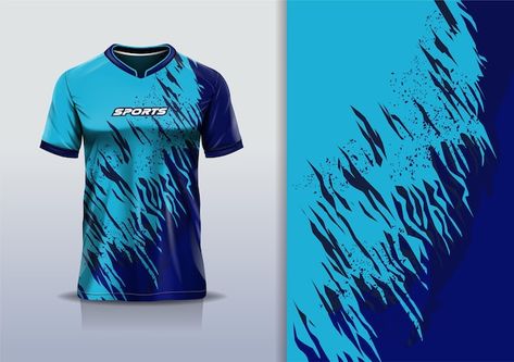 Tshirt mockup abstract grunge sport jers... | Premium Vector #Freepik #vector #blue #background #texture #sport Blue Jersey Design, Blue Pattern Background, Sport Jersey Design, Football Dress, Sports Tshirt, Sports Tshirt Designs, Sport Shirt Design, Team Logo Design, Sports Jersey Design