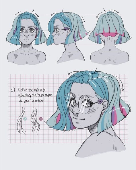 by @synesthesia.fear on instagram Hair Drawing Reference, Short Hair Drawing, Drawing Hair Tutorial, Drawing Tutorials For Beginners, Hair Drawing, Drawing Exercises, Short Hair Tutorial, Pencil Art Drawings, Hair Reference