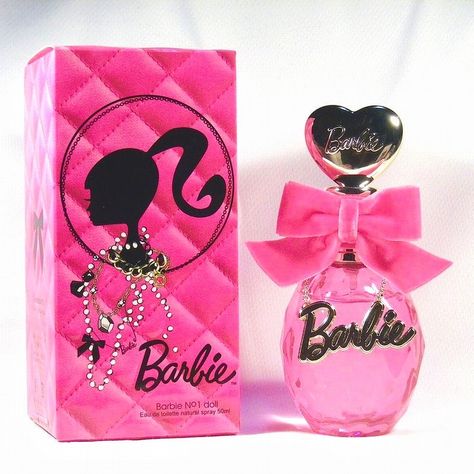 Barbie Perfume, Y2k Perfume, Pink Dollhouse, Glow In Dark Party, Pink Perfume, Barbie Doll Set, Barbie Makeup, Barbie Room, Pretty Perfume Bottles