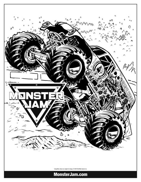 Coloring Sheets | Monster Jam® Grave Digger Coloring Page, Monster Jam Coloring Pages, Ryan Sullivan, Monster Jam Birthday, Truck Tattoo, Monster Truck Coloring Pages, Activities Printable, Coloring Activities, Monster Trucks Birthday Party