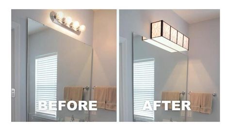 Bathroom Lighting Diy, Budget Lighting, Lighting Makeover, Hollywood Lights, Diy Bathroom Vanity, Diy Lampe, Vanity Lights, Apartment Bathroom, Bathroom Redo