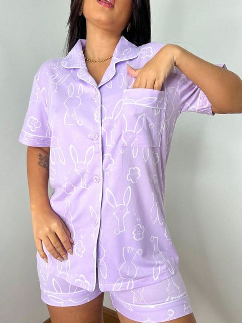 Pajama Set Women, Pajamas Women, Pajama Set, Lilac, Pajamas, Lingerie, Collar, Quick Saves