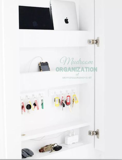 12 Charging Station Ideas to Eliminate Cord Clutter Wall Charging Station, Charging Station Shelf, Shelf In Kitchen, Charging Shelf, Wooden Charging Station, Charging Station Ideas, Charging Station Drawer, Mail Station, Laptop Shelf