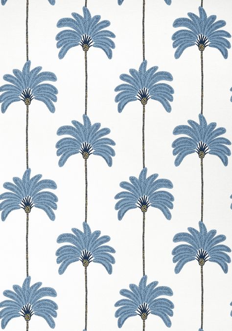 Wild and free like a palm tree. Discover the new Palm Grove collection, an assortment of tropical wallcoverings featuring a botanical garden of foliage. #interiordesign #interiorstyling #coastal #beachhome #wallpaper Light Blue And Brown Bathroom, Mystic Garden, Red Pumpkins, Thibaut Wallpaper, Palm Trees Wallpaper, Look Wallpaper, Blue Strawberry, Sunset Boulevard, Garden On A Hill