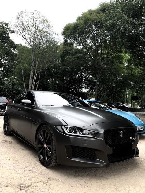 Matte Black Jaguar Car, Jaguar Xe Modified, Black Jaguar Car, Pressure Makes Diamonds, Jaguar Xjl, Bet On Yourself, Black Cars, New Ferrari, Black Jaguar