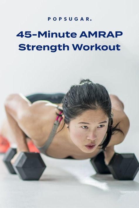 45-Minute Dumbbell AMRAP Workout 45 Minute Arm Workout, 45 Minute Strength Workout, Amrap Workout Weights, 45 Minute Bootcamp Workout Plan, Crossfit Amrap Workout, F45 Workout Plan, 45 Minute Dumbbell Workout, Dumbbell Amrap Workout, 45 Minute Workout Gym