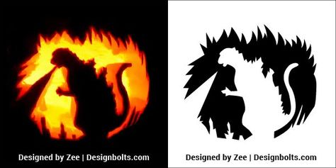 Godzilla-Pumpkin-Carving-Stencil-Printable-Pattern-Template-06 Godzilla Pumpkin Stencil, Cobra Pumpkin Carving, Godzilla Pumpkin Carving, Godzilla Stencil, Printable Pumpkin Template Carving, Trendy Pumpkin Carving, Godzilla Pumpkin, Easy Pumpkin Stencils, Pumpkin Carving Stencils Templates