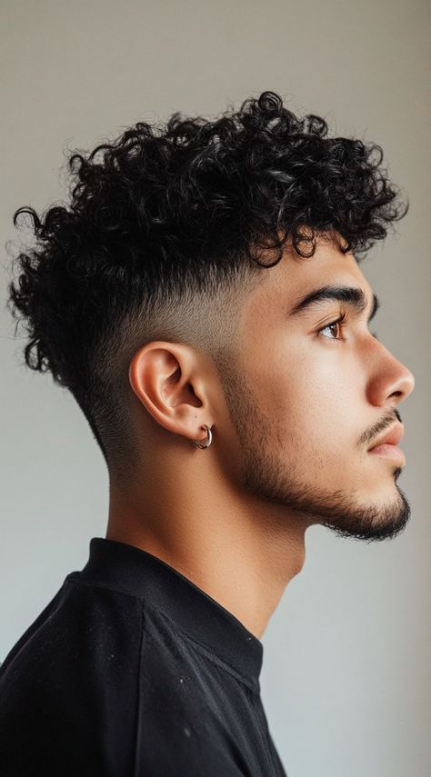 23 Curly Hairstyles for Men with Fade: Bold and Stylish Ideas for Every Curl Type Textured Fringe Curly Hair Men, Men Haircut Styles Fade, Haircut For Men With Curly Hair, Haircut For Men’s Curly Hair, Curly Hair Fades For Men, Medium Curly Haircuts Men, Mid Taper Fade Haircut Curly, Men Curly Hair Styles, Short Curly Hairstyles Men