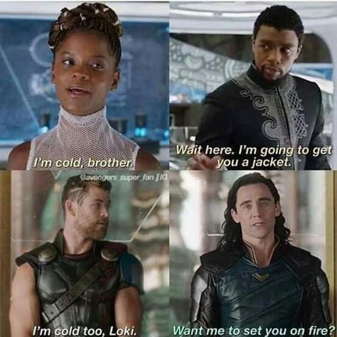 The two types of siblings....or honestly this is every sibling relationship it just varies from moment to moment 😂😂😂 Loki Meme, Avengers Humor, Marvel Loki, Loki Fanart, Funny Marvel Memes, Marvel Quotes, Comic Cover, Comic Con Cosplay, Marvel Avengers Funny