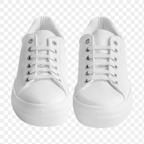 Shoes Png Front, White Clothes Png Aesthetic, Converse Front View, Shoes Illustration Sneakers, Sneakers Front View, White Shoes Png, Clothes Png Shoes, Shoes White Background, Shoes Front View