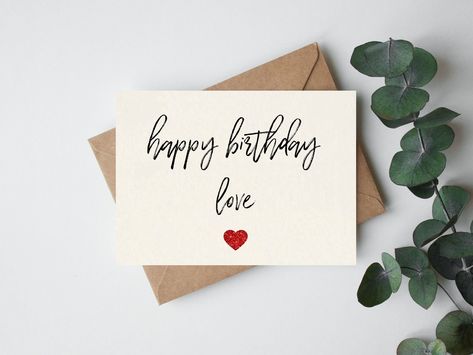 Excited to share this item from my #etsy shop: Happy birthday love, Cute birthday card, Birthday card for Girlfriend, boyfriend, fiancé, wife, husband, birthday card, happy birthday Birthday Wishes For Fiance, Fiance Card, Fiance Birthday Card, Happy Birthday Babe, Birthday Cards For Girlfriend, Baby Birthday Card, Fiance Birthday, Birthday Wishes For Boyfriend, Happy Birthday Husband