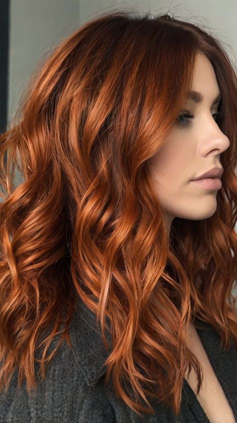 Elegant 39 Copper Hair Color Ideas Ideas for Deep Copper Curls 🎭 Rusty Red Hair Color, Cowboy Copper Hair Green Eyes, Reddish Copper Hair Color, Brown Red Copper Hair, Dark Red Copper Hair, Red And Copper Hair, Dimensional Copper Hair, Copper Red Hair Color, Red Copper Hair