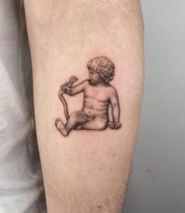 Hercules Tattoo, Self Tattoo, Myth Stories, Angel Tattoo Designs, Ancient Myths, Tattoo Ideas For Men, Angel Tattoo, Hercules, Small Tattoos