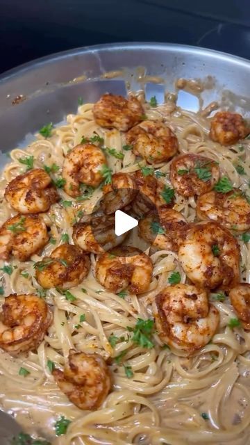 Seafood Recipes on Instagram: "Creamy Shrimp Linguine 🦐🍝

This dish is fairly easy to make and will have you craving it alll week long!

🎥 by @hermela

Follow @cuisineocn for more 🦞

RECIPE:
Linguine
Shrimp - cook 2 minutes each side (olive oil, paprika, garlic powder, salt & pepper)
White Onion
4 Cloves of Garlic
3/4 Cup Heavy Whipping Cream
Parmesan
Fresh Parsley
Lemon Zest
Lemon Juice

#seafood #shrimp #shrimppasta #pasta #seafoodlover #easyrecipe" Creamy Shrimp Linguine, Shrimp Linguine, Seafood Shrimp, Creamy Shrimp, Seafood Recipe, Rice Grain, Shrimp Pasta, Whipping Cream, White Onion