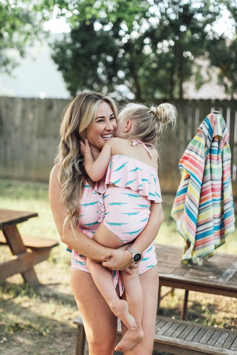 Mommy and Me Kortni Jeane Swimsuit featured by popular fashion blogger, Walking in Memphis in High Heels Walking In Memphis, Mom Shoes, Kortni Jeane, Post Partum Outfits, Fashion Walk, Baby Mom, Blogger Inspiration, Mommy And Son, Popular Fashion