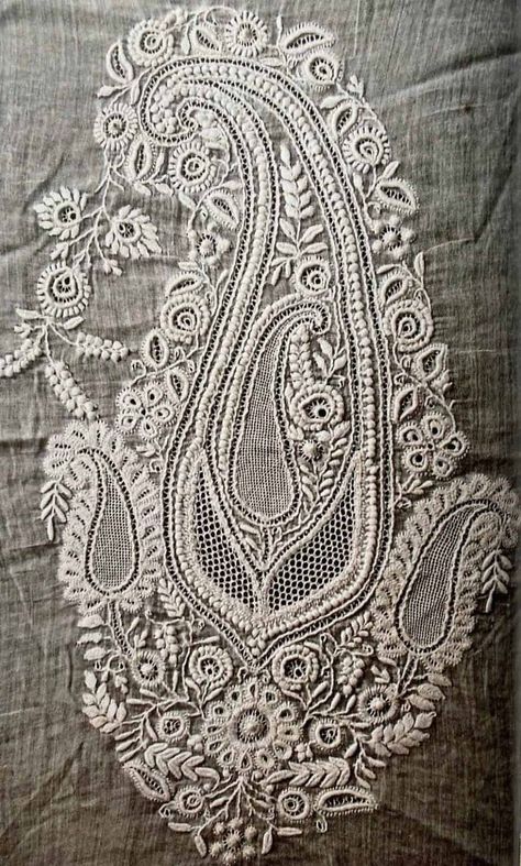 Chikankari Motifs Design, Chikankari Embroidery Motifs Pattern, Chikankari Embroidery Motifs, Vagha Design, Embroidery Motifs Design, Chikankari Motif, Chikankari Motifs, Muslin Embroidery, Indian Hand Embroidery