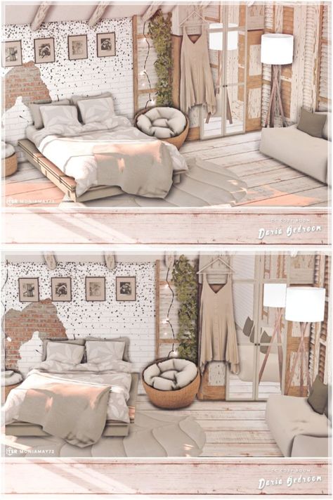 The Sims 4 Cozy Bedroom. Custom Content was used. Download on The Sims Resource. Thank you to The Sims Resource CC's Creators. Download from TSR @thesimsresource . #TS4 #study #housescc #house #CC #sims4cc #ccfinds #ts4cc #ts4lots #tsr #TheSimsResource #sims4 #thesims4 @Moniamay72 #bedroom #architecture #thesims4builds #TSR #sulani #cc https://www.thesimsresource.com/downloads/1616364 Sims 4 Cozy Bedroom, Sims 4 Bedroom Ideas, Bedroom Sims 4, Living Room Sims 4, Sims 4 Cc Furniture Living Rooms, Sims 4 Beds, Bedroom Inspirations Minimalist, Sims 4 Tsr, Die Sims 4