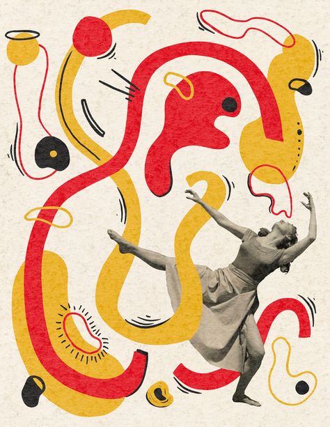 Dancing on Behance Me Too Movement Posters, Dada Movement Graphic Design, Dance Images Art Pictures, Dancing Graphic Design, Graphic Design Movement, Dance Show Poster, Dadaism Poster, Dance Diagram, Dancing Illustration Art