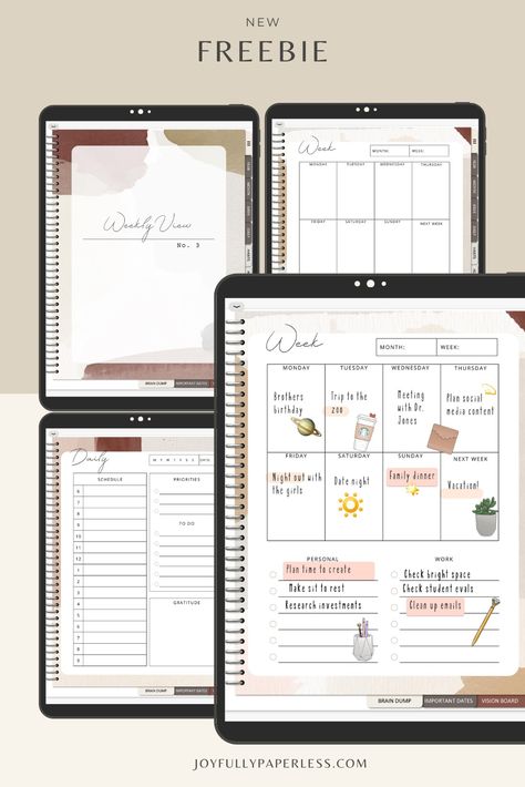 Are you a planner girl who is curious about planning digitally?? Well now's the time to find out if digital planning is for you with this awesome freebie! This planner is undated and includes:
⭐Yearly Overview
⭐Monthly Scedule
⭐Weekly Schedule
⭐Daily Schedule
⭐Habit Tracker
⭐Health Tracker
⭐Financial Planner
⭐Goal Planner
⭐Important Dates Log
⭐Brain Dump Section
⭐Notes Section
⭐Lists Section 
⭐Vision Board.....
Everything you need to plan your life! Subscribe to get your free planner instantly! Ipad Bujo, Printable Meal Planner Monthly, Study Planner Free, Ipad Planners, Ipad Planning, Planner Monthly Layout, Free Digital Planner, Photo Planner, Quarterly Planner