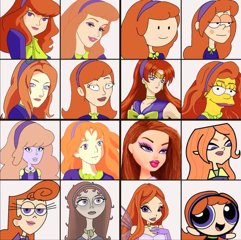 Scooby Doo Art Style, Daphne Drawing, Scooby Doo Oc, Scooby Doo Fan Art, Scooby Doo Fanart, Different Cartoon Styles, Augie Doggie, Scooby Doo Daphne, Daphne Scooby Doo