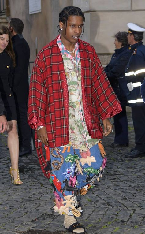 Asap Rocky Gucci, Hiphop Fashion Mens, Rocky Outfits, Asap Rocky Outfits, Gucci Fashion Show, Asap Rocky Fashion, Gucci Cruise, Outfits Europe, Gucci Runway