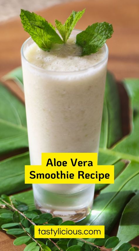 aloe vera smoothie benefits | kale aloe vera smoothie | aloe vera smoothie ingredients | juice ideas | juice recipes | healthy smoothie recipes | smoothie recipes | green juice recipes for weight loss Aloe Vera Smoothie, Aloe Vera Juice Recipes, Aloe Vera Juice Benefits, Juice Ideas, Morning Smoothie Recipes, Recipes Healthy Breakfast, Aloe Drink, Smoothie Benefits, Recipe Smoothie