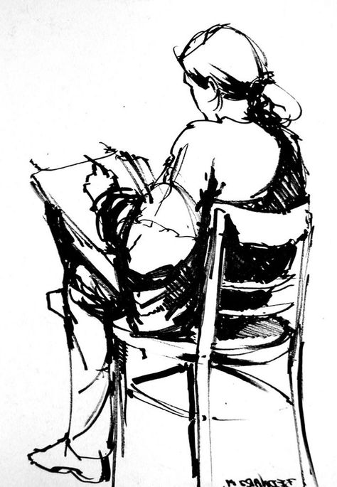 Person Sketching, Black And White Sketchbook, Person Sketch, Human Sketch, Brush Pen Art, Human Figure Sketches, Dancing Drawings, Person Drawing, Sketches Of People