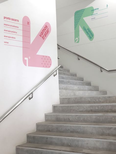 Type In The City: Bespoke Wayfinding & Signage Design Concepts School Signage, Wayfinding Signage Design, Office Signage, Wayfinding Signs, Wayfinding Design, Wayfinding System, Hospital Interior, School Interior, Signage System