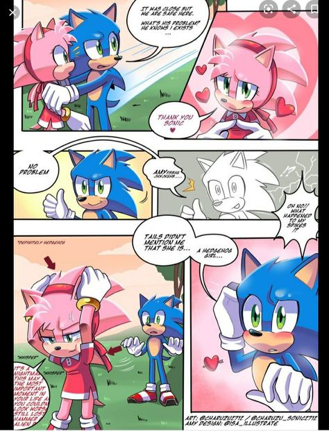 Movie Amy, Shadamy Comics, Sonic And Tails, Sonic Underground, Sonamy Comic, Sonic The Movie, Sonic Movie, Amy The Hedgehog, Hedgehog Movie