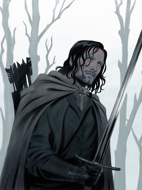 stephanie 🌶 on Twitter: "Aragorn 🍃✨ for last months Patreon illustration… " Aragorn Outfit, Aragorn Lotr, John Howe, Hobbit Art, Middle Earth Art, Into The West, Tolkien Art, Lotr Art, Elder Scrolls Online