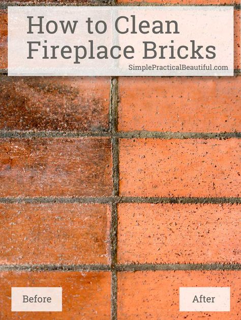 How to clean fireplace bricks | Getting all that soot, ash, and smoke residue off your bricks depends on using the right cleaner | Housekeeping How To Clean Fireplace, Cleaning Fireplace, Fireplace Bricks, Living Room Makeover Ideas, Clean Hacks, Room Makeover Ideas, Homemade Toilet Cleaner, Clean Fireplace, Clean Baking Pans