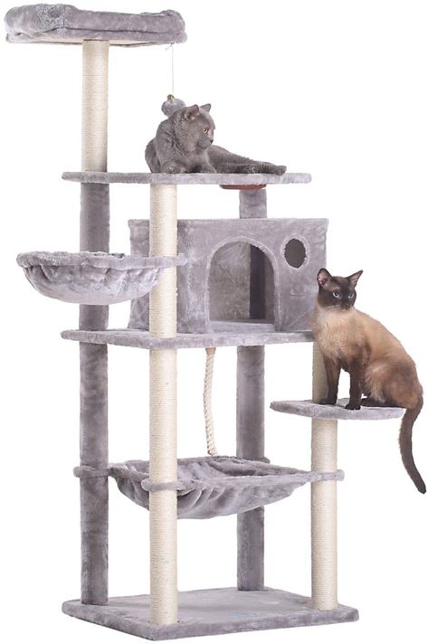 Large Cat Tree, Cat Climbing Tree, Cool Cat Trees, Condo Furniture, Cat Tree Condo, Climb Trees, Indoor Cats, Cat Bed Furniture, Cat Climbing