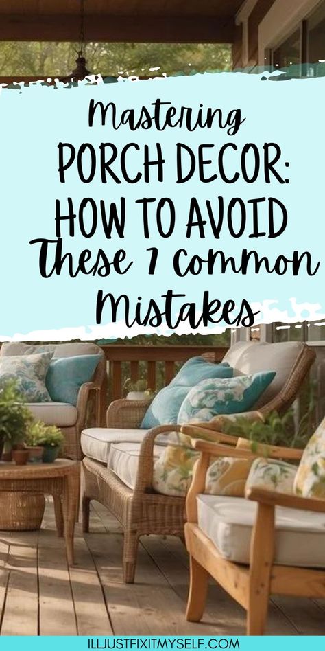 Elevate your porch decor game and avoid these common mistakes. Screened In Back Porch Decorating Ideas, Front Porch Hammock Ideas, Rectangular Porch Layout Ideas, Front Porch Lounge Ideas, Sleeping Porch Ideas, Uncovered Porch Ideas, Tiny Porch Decorating Ideas, Covered Porch Ideas Decorating, Aesthetic Front Porch