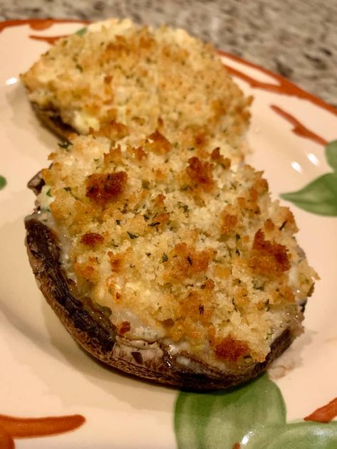 Low Carb Stuffed Mushrooms, Portobello Recipes, Seafood Stuffed Mushrooms, Portabella Mushrooms Recipes, Shrimp Stuffed Mushrooms, Shrimp Stuffed, Portobello Mushroom Recipes, Mushroom Appetizers, Baked Mushrooms