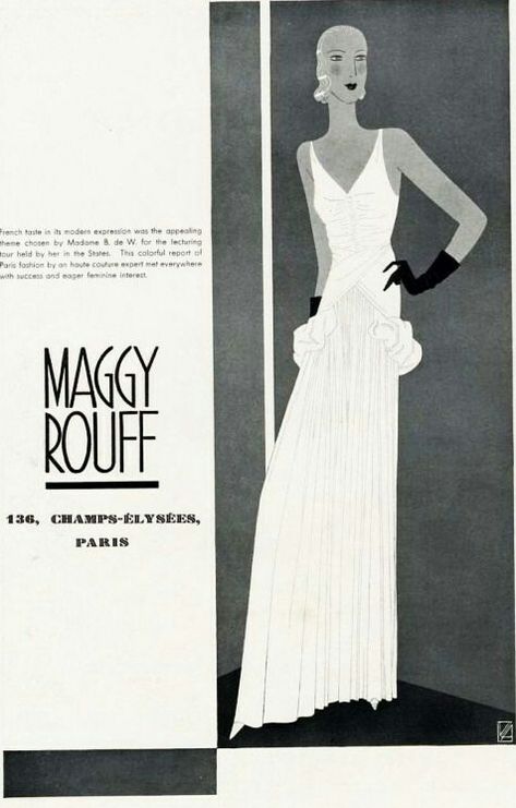 Maggy Rouff Maggy Rouff, Forties Fashion, Fifties Fashion, Sixties Fashion, 1930s Fashion, Champs Elysees, 1920s Fashion, Harper's Bazaar, Harpers Bazaar