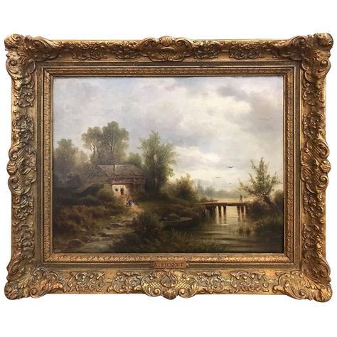 Antique Frames Vintage, Frame For Painting, Vintage Frame Painting, Vintage Painting Frame, Frames For Oil Paintings, Painting Frame Png, Vintage Seascape Paintings, Antique Oil Paintings Landscapes, Face Oil Painting