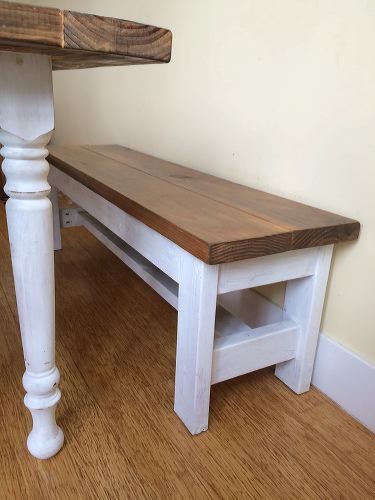 Building A Farmhouse, Farmhouse Table And Bench, Farm Table With Bench, Farmhouse Dining Benches, Dining Table Bench Seat, Diy Bench Seat, Diy Farm Table, Diy Esstisch, Farmhouse Bench Diy